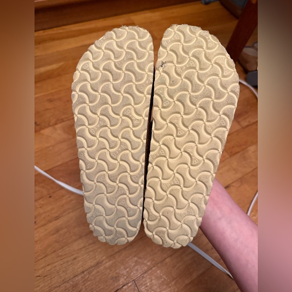 Birkenstock Brown Leather Mules with Adjustable Buckle Strap - Picture 4 of 4